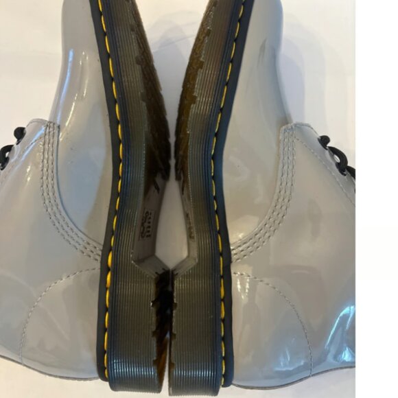 Dr. Martens 1460 Patent Leather Gray Ankle Boots Women's US 9 UK 7 EU 41 - Picture 3 of 6